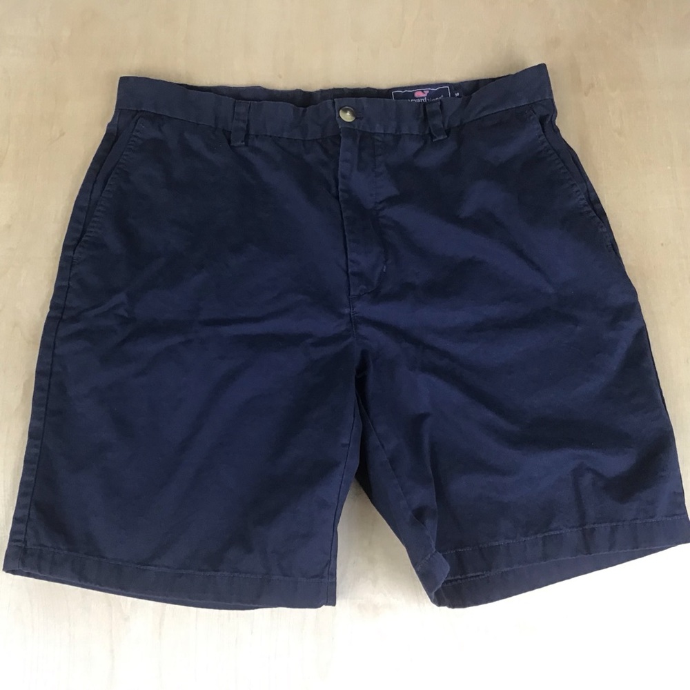 Vineyard Vines Mens Breaker Shorts Stretch Casual Sz 38 Navy Blue